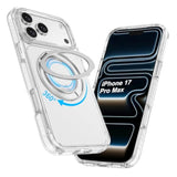 iPhone 17 Pro Max Case with Stand, 360 Magnetic Ring Stand, Military-Grade Protection [Compatible with MagSafe] Shockproof Case for iPhone 17 Pro Max Slim Cover Adjustable Foldable Kickstand, Clear