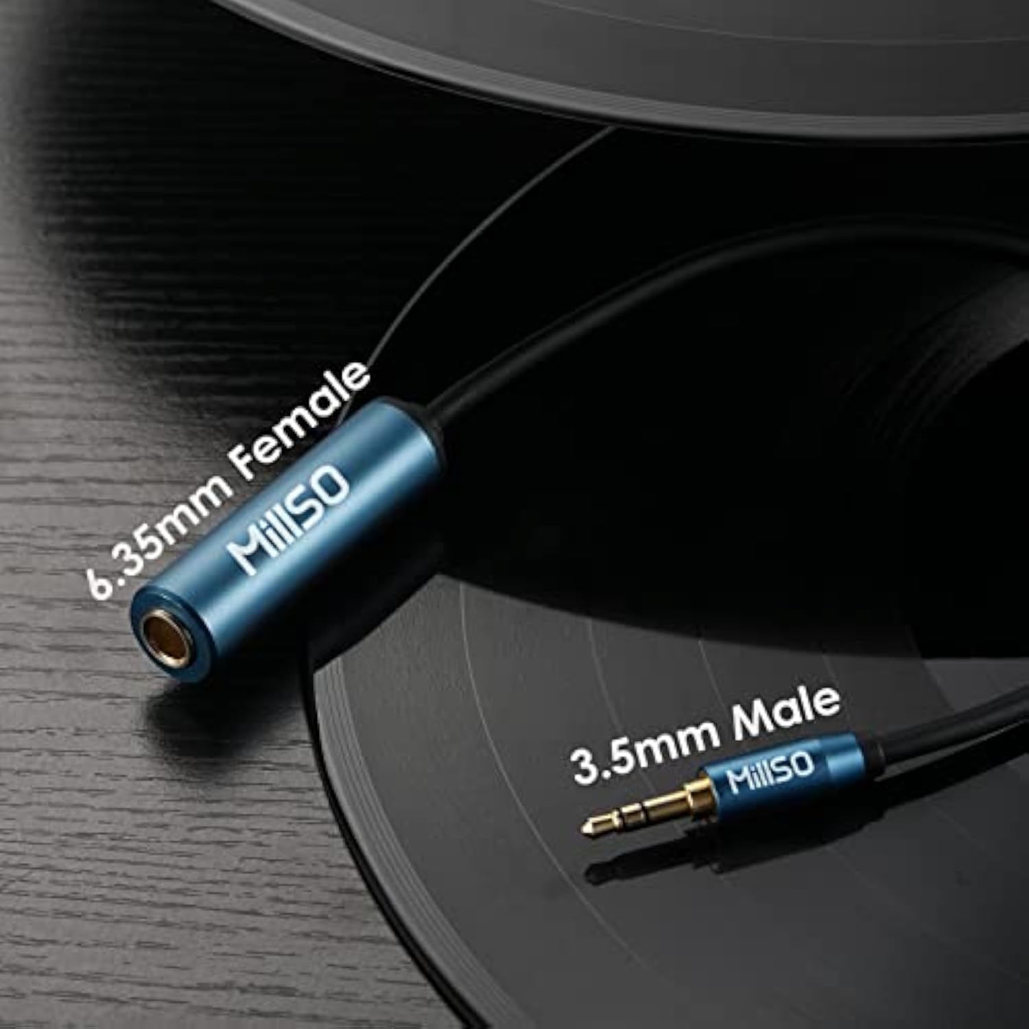 1/4 To 3.5Mm Headphone Adapter, Trs 6.35Mm Female To 3.5Mm Male 1/8 To 1/4 Stereo Audio Adapter For Amplifiers, Guitar, Piano, Home Theater Devices To Phone, Laptop, Headphones - 12Inch/30Cm