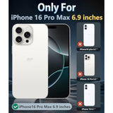 For Iphone 16 Pro-Max Case: Magnetic Grade Drop Protection Anti Yellowing Cell Phone Cover - Rugged Shockproof Protective Bumper Transparent Cases(Clear)