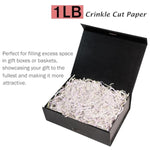 - 1Lb Crinkle Cut Paper Shred Filler Recyclable Gift Wrap Confetti Raffia Grass Shiny Shred Paper For Easter Baskets Filler Creative Eggs Decor(Diamond White)
