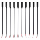 10-Pack 3.5Mm 1/8" To Speaker Wire Ts Mono Female Jack To Bare Wire Pigtail 3.5Mm Plug Connector Adapter Repair Audio Cable For Speaker, Trigger Cable