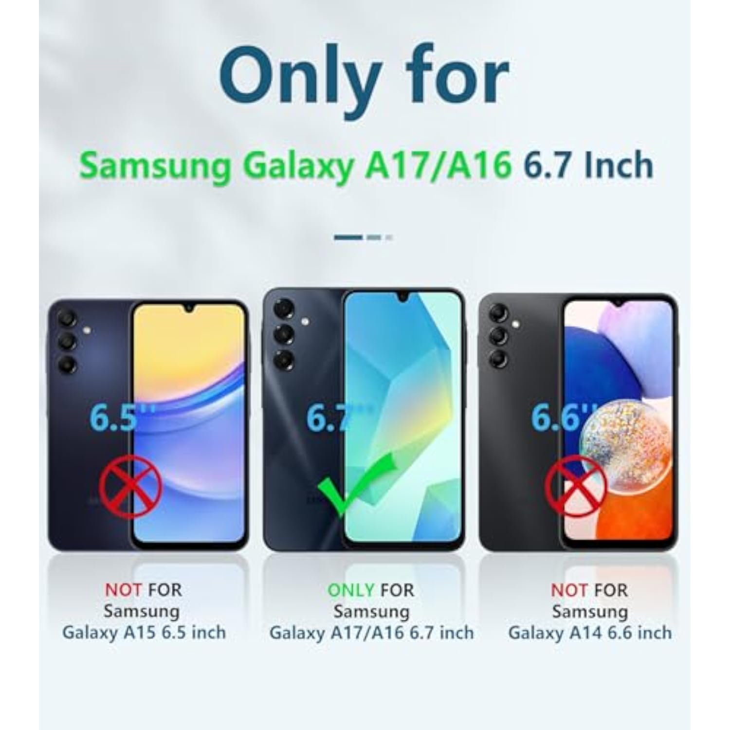 Samsung Galaxy A17 and A16 Phone Case with Slide Camera Cover in Blue