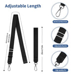 Phone Lanyard 2 Pcs-1 Pcs Adjustable Neck Strap,1 Pcs Wrist Strap,2 Pads,Universal Crossbody Multifuctional Cell Phone Lanyards Compatible With Most Smartphones(Black)