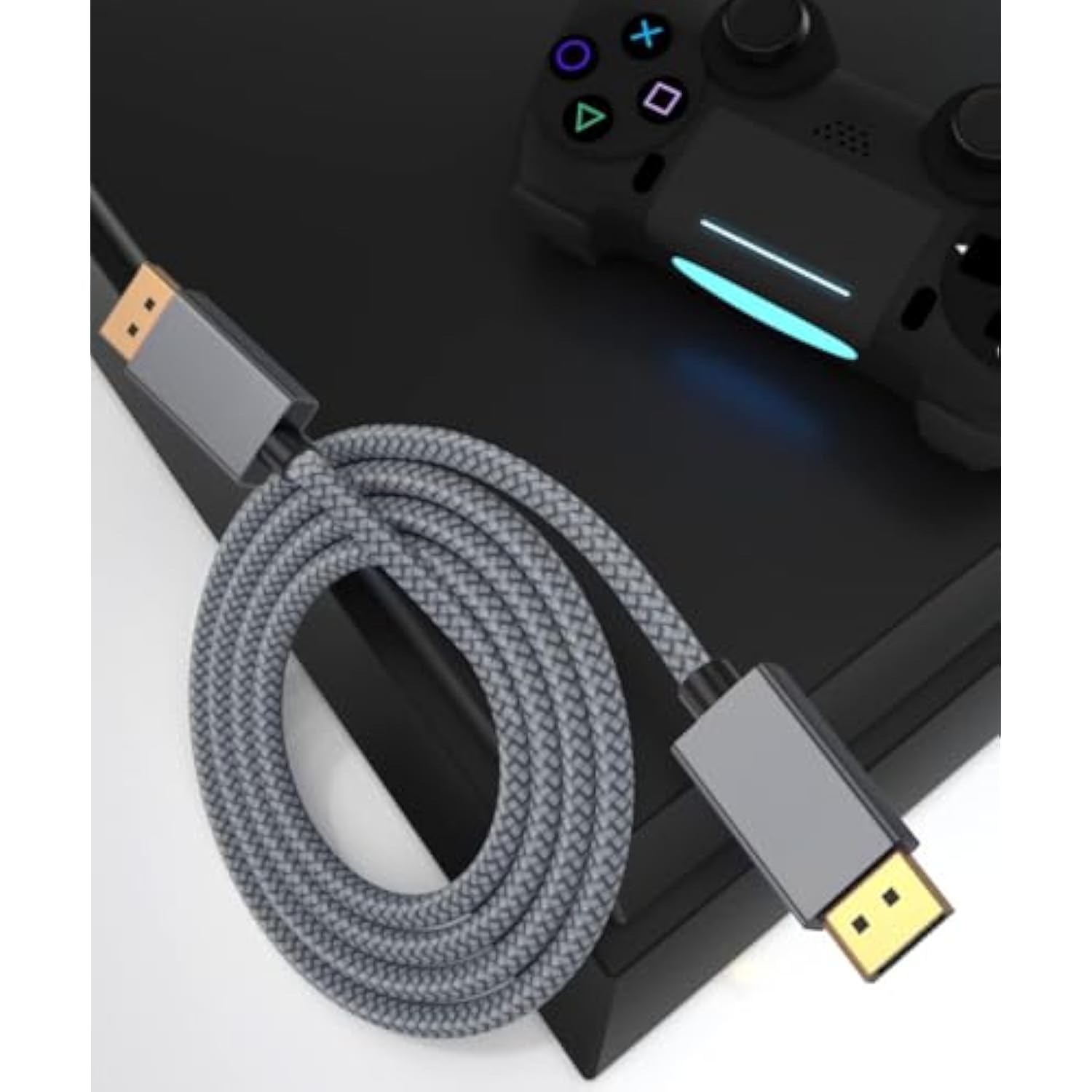 8K 60Hz Displayport Cable 6.6Ft (2-Pack),Dp 1.4 Male Ultra High Speed Cord For