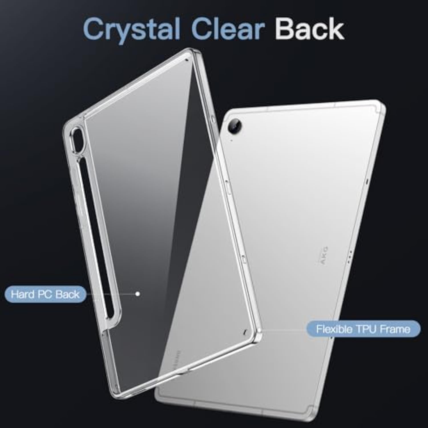 JETech Clear Case for Samsung Galaxy Tab S9 FE 10.9-Inch, Anti-Yellowing Trans
