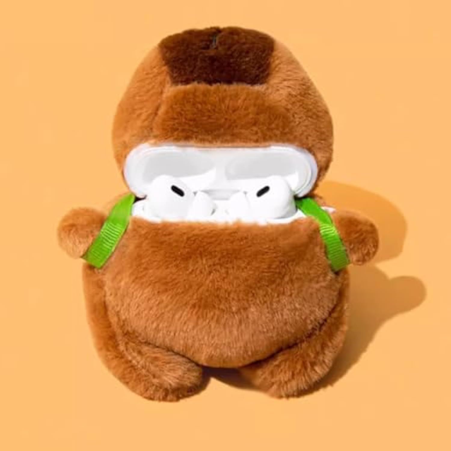 Cute Cartoon Plush Case For Airpods 4 4Rd Generation Case,3D Kawaii Fluffy Turtle Capybara Soft Silicone Cover With Keychain Cool Funny Boys Girls Women For Airpods 4