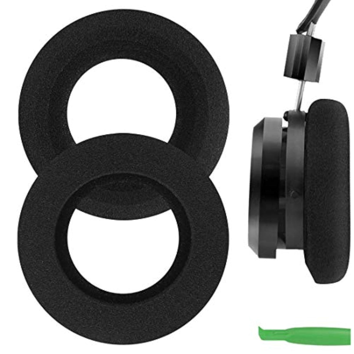 Geekria Comfort Foam Replacement Ear Pads Compatible with GRADO SR125, SR225, SR325, SR60, SR80, SR80e, M1, M2 Headphones, Repair Parts (Black)
