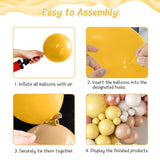 Boho Balloon Arch Kit 122Pcs Dusty Pink Yellow Rose Gold for Baby Shower Wedding