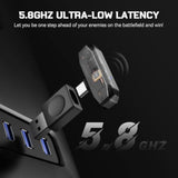 EKSA E900X 5.8G Wireless Gaming Headset with Micphone for PC PS4, PS5, Computer, Laptop - Dual Mic ENC Call Noise Cancelling Headphones - 7.1 Srround Sound - Over Ear Headphones for TV, Music, Meeting