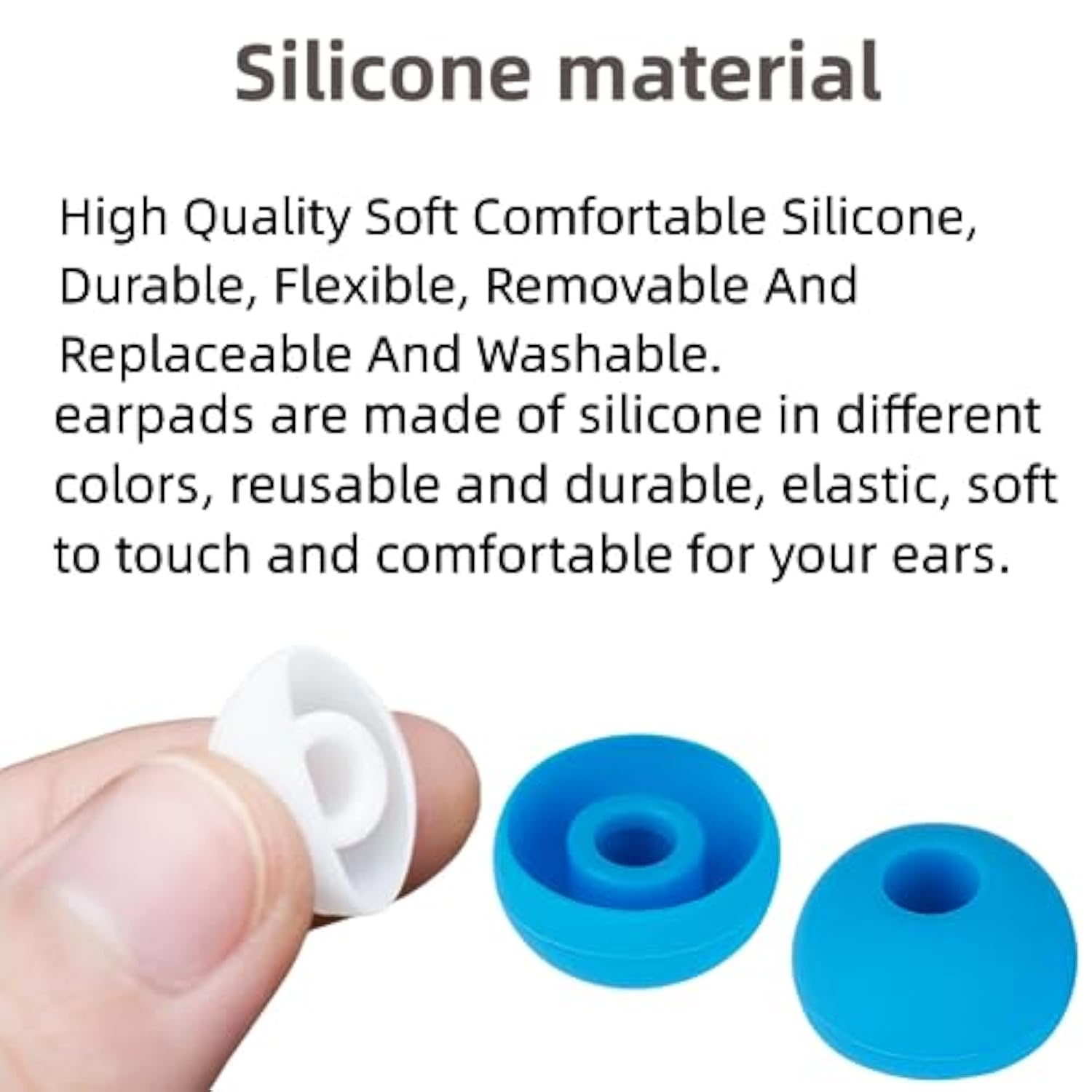 Replacement Beats Earbuds Replacement Tips Compatible With Beats Powerbeats 2/3 Wireless Earbuds Wireless Headphones 4 Pair Ear Buds Rubber Tips(Indigo)