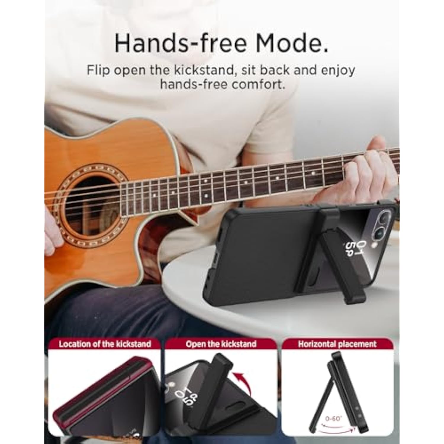 Miimall for Samsung Galaxy Z Flip 7 Case with Screen Protector & Kickstand & Hinge Protection, Heavy Duty Matte Hard Ultra Slim Thin Protective Phone Full Body Cover for Z Flip7 5G Stand Case Black