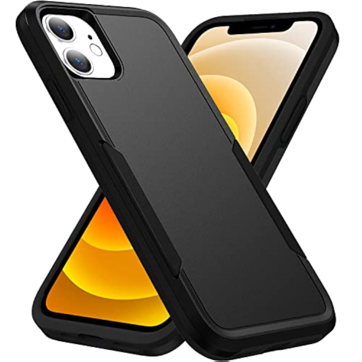 Compatible With Iphone 12 Case And 12 Pro Case, Heavy Duty Protection Shockproof Dropproof Dustproof Anti-Scratch Phone Case Cover For 12 And 12 Pro -Black