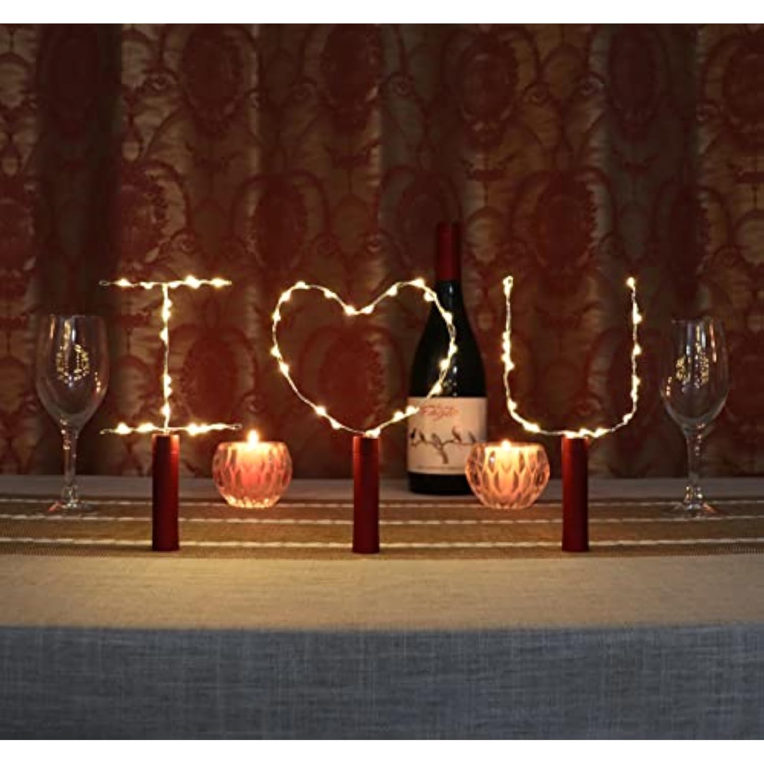 Cork Lights Aa Battery-Operated For Anniversary Thanksgiving Christmas Wedding Diy Home Decor Warm White Led Red Cork Wi