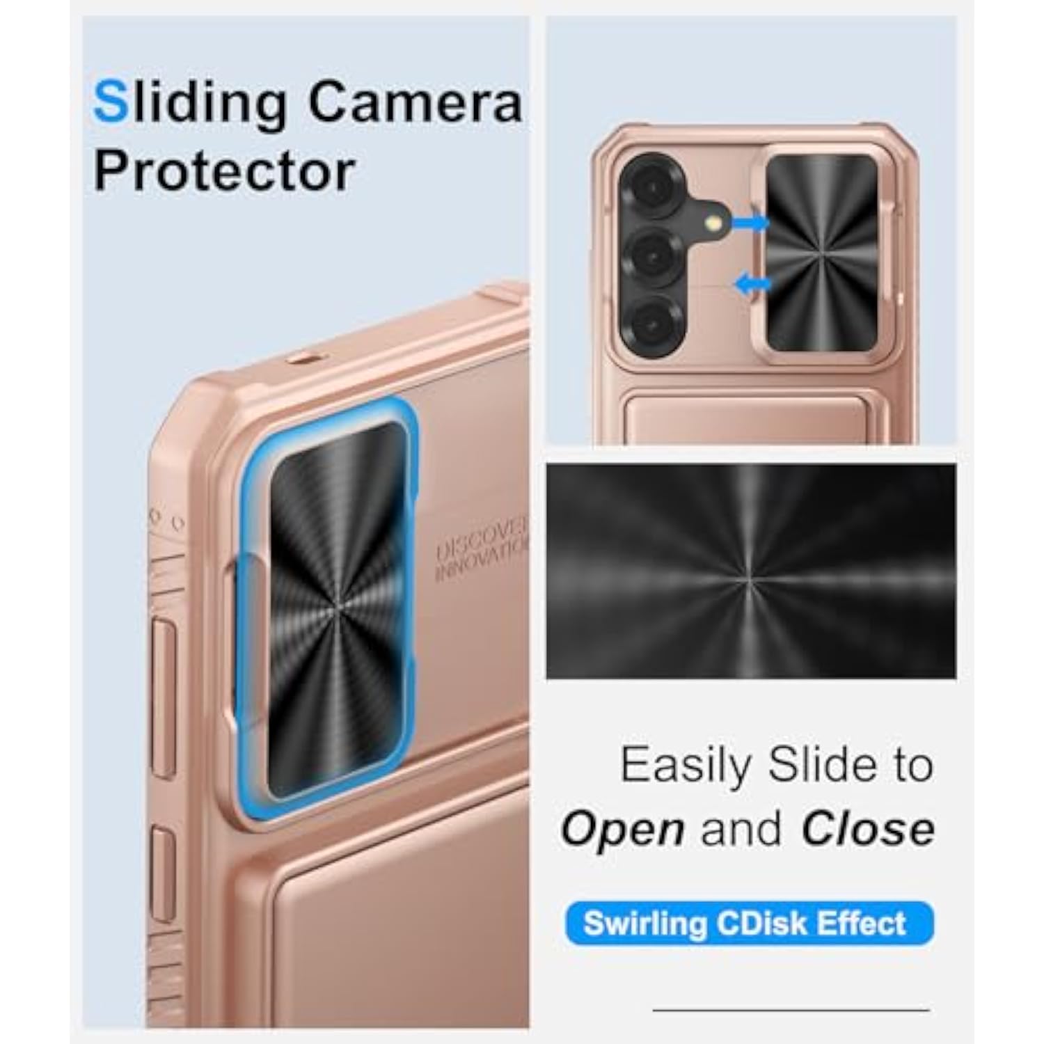 Samsung Galaxy S25+ Wallet Case, RFID, Card Holder, Military Drop, Rose Gold