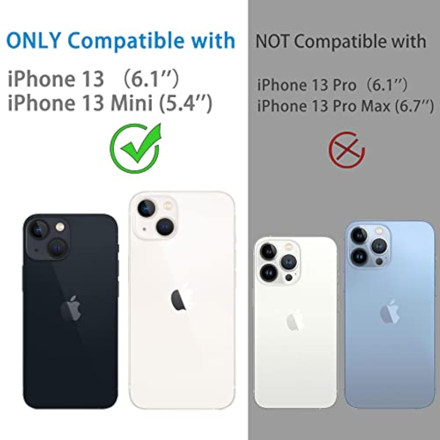 iPhone 13 & 13 Mini Camera Lens Protector 3-Pack Tempered Glass 9H