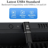 Usb C 90 Degree Adapter (2 Pack), Usb C Male To Female L Shape Right Angle Con