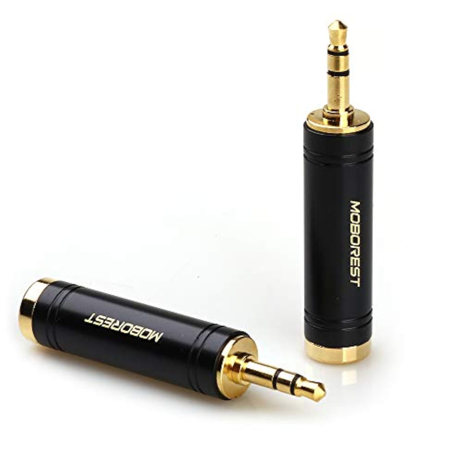 3.5Mm M To 6.35Mm F Stereo Pure Copper Adapter, 1/8 Inch Plug Male To 1/4 Inch Jack Female Stereo Adapter, Can Be Used For Conversion Headphone Adapte, Amp Adapte, Black Fashion 2-Pack