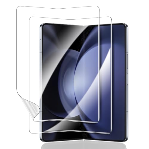 [2 Pack] For Samsung Galaxy Z Fold 5 Screen Protectors Flexible Soft Inner Screen Epu Protective Film Full Coverage Clear Bubble-Free Case Friendly Screen Protector For Galaxy Z Fold 5, 7.6-Inch