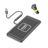 Wireless Charger Car Charging Pad, 15W Fast Wireless Phone Charger Non Slip Cell Phone Flat Charging Mat Compatible With Iphone 11/12/12/14/15 Galaxy S21/S22/S23/24 Note10 (30Cm Cable)(C2Y)