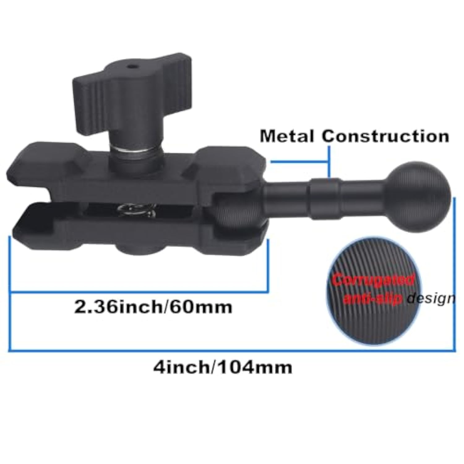 17Mm Ball Mount Extension Adapter, 360° Rotation Extension Rod For Jeep Car Air Vent Dashboard 17Mm Phone Holder, Compatible With Garmin Gps Mount, Aluminum