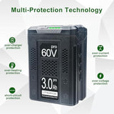 60V 3000Mah Battery Replacement For Greenworks 60V Battery Lb60A00 Lb60A01 Lb60A03 Lithium Ion Cordless Power Tools