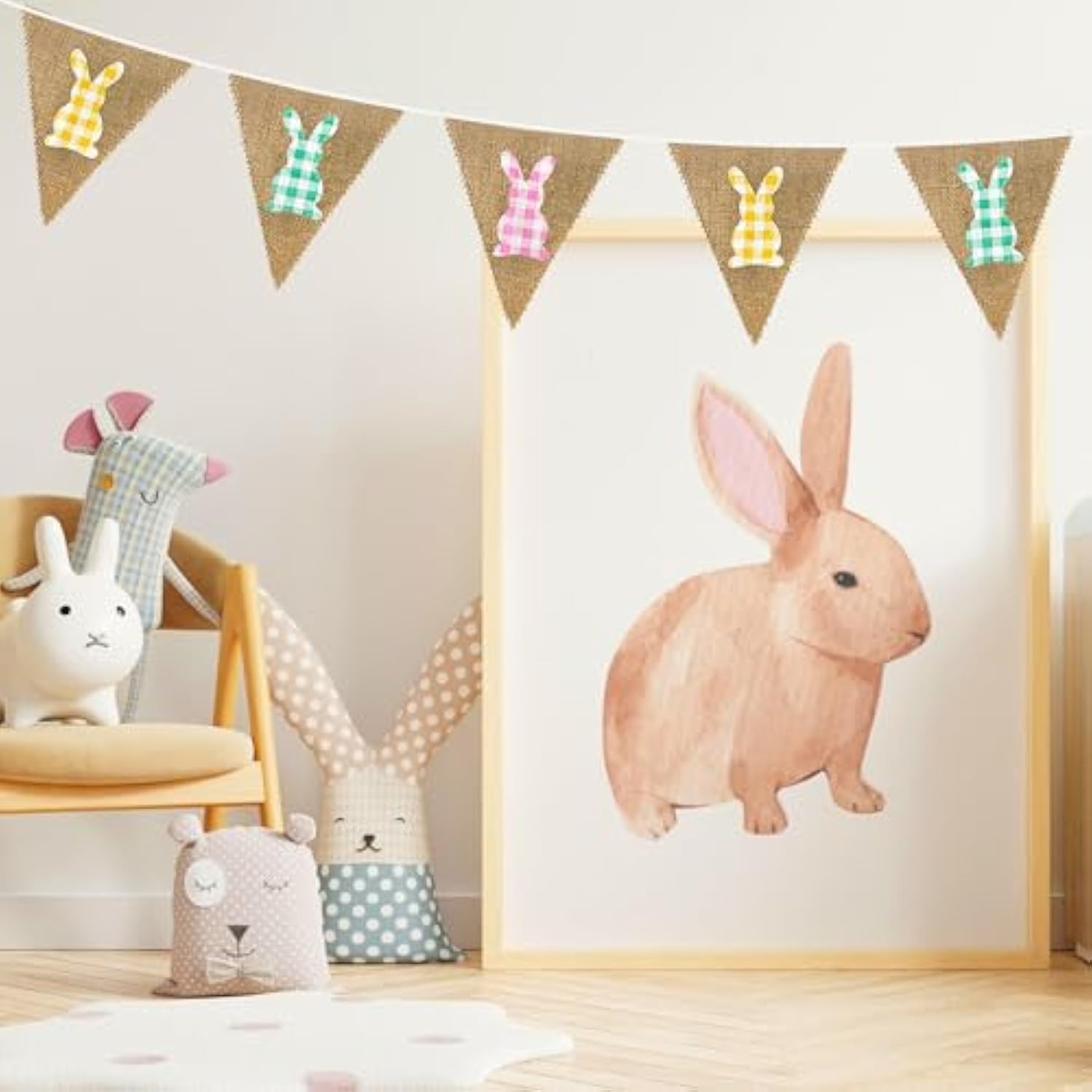 32Ft Hot Pink Green Flamingo Pennant Banner Fabric Triangle Flag Bunti