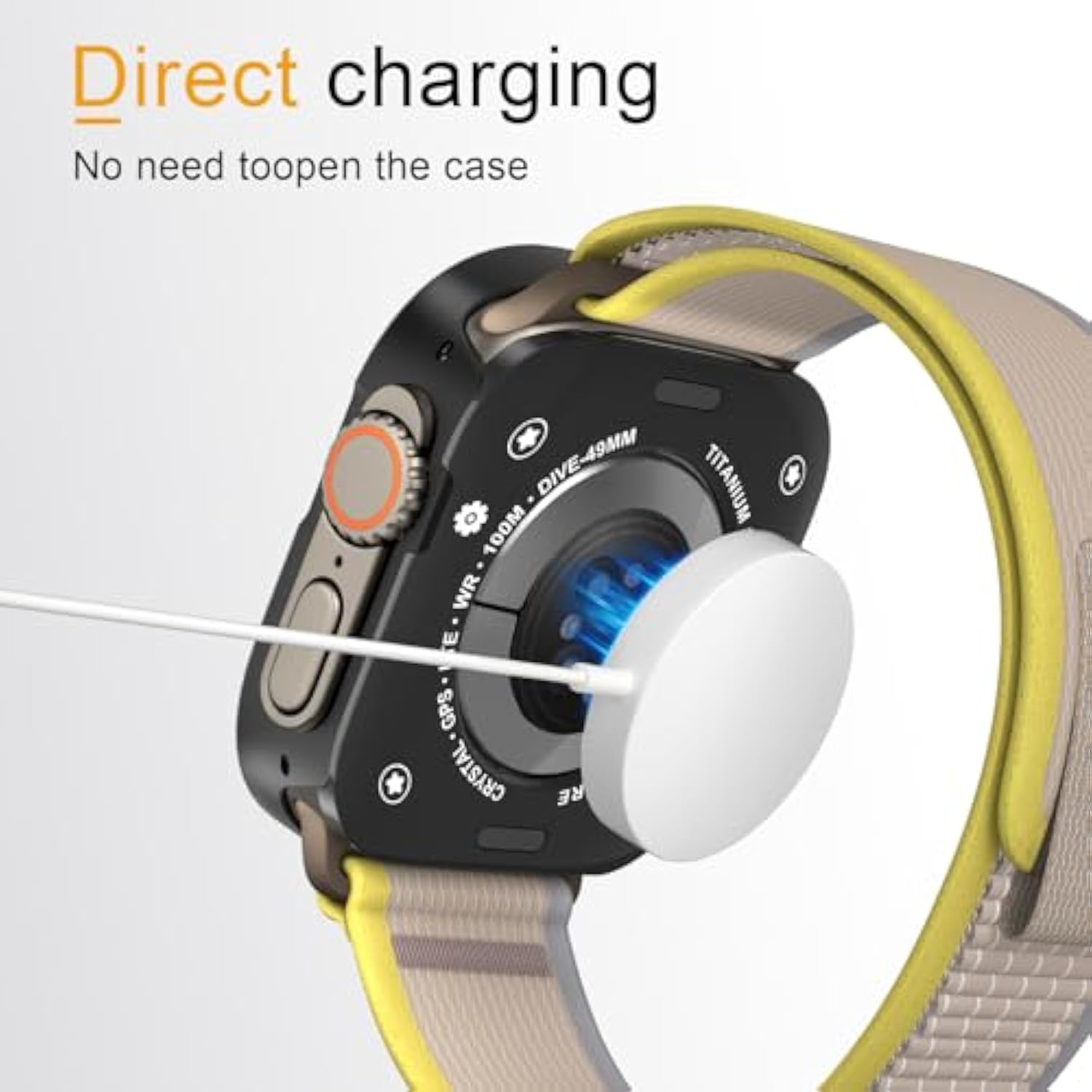 Metal Case Apple Watch Ultra 2 Screen Protector Cover For Apple Watch Ultra 3/Ultra 2/Ultra 49Mm, Rugged Bumper Thin Frame, 9H Tempered Glass Film And Ceramic Like Back Cover