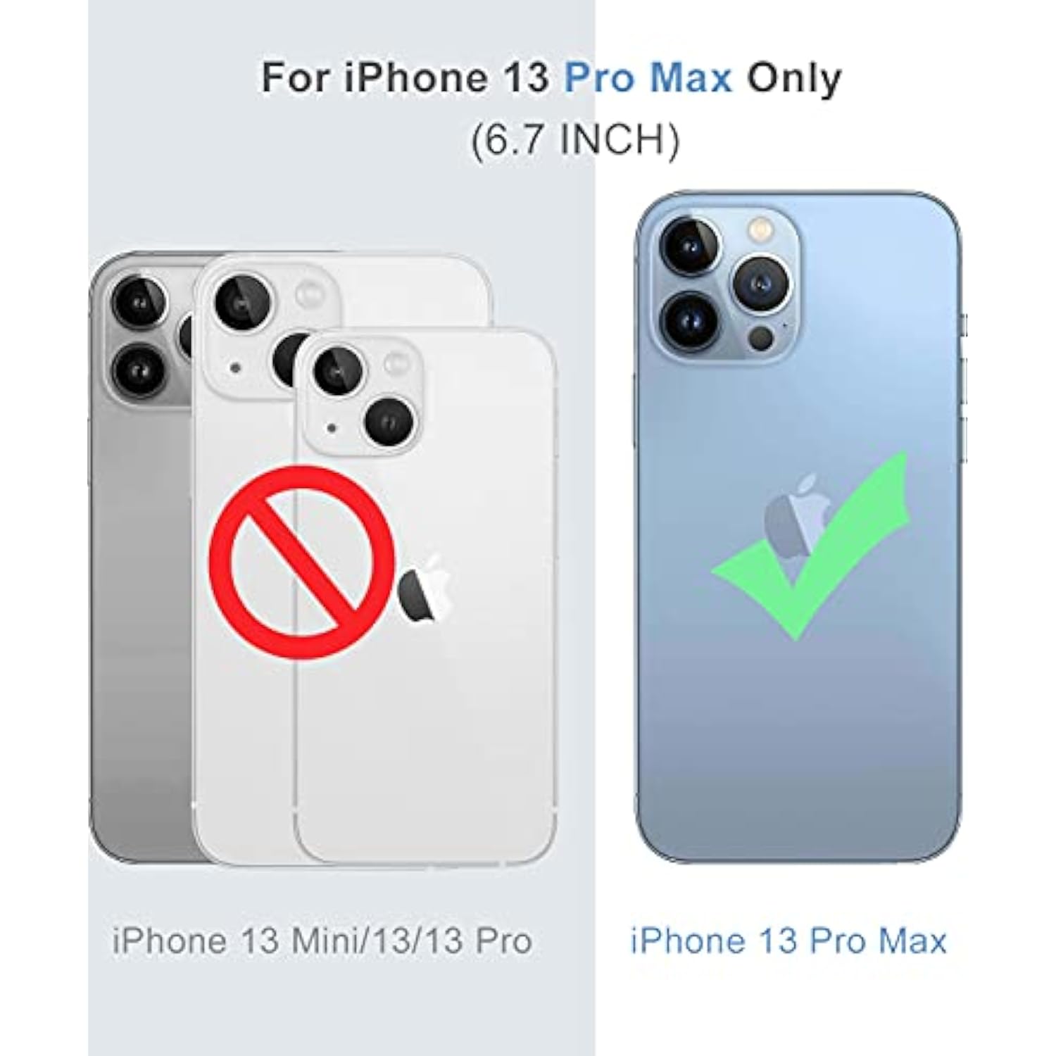 Design For Iphone 13 Pro Max Waterproof Case, Shockproof Dustproof Phone Case With Built-In Screen Protector, Full Body Protective Case Cover 6.7'' (Black)