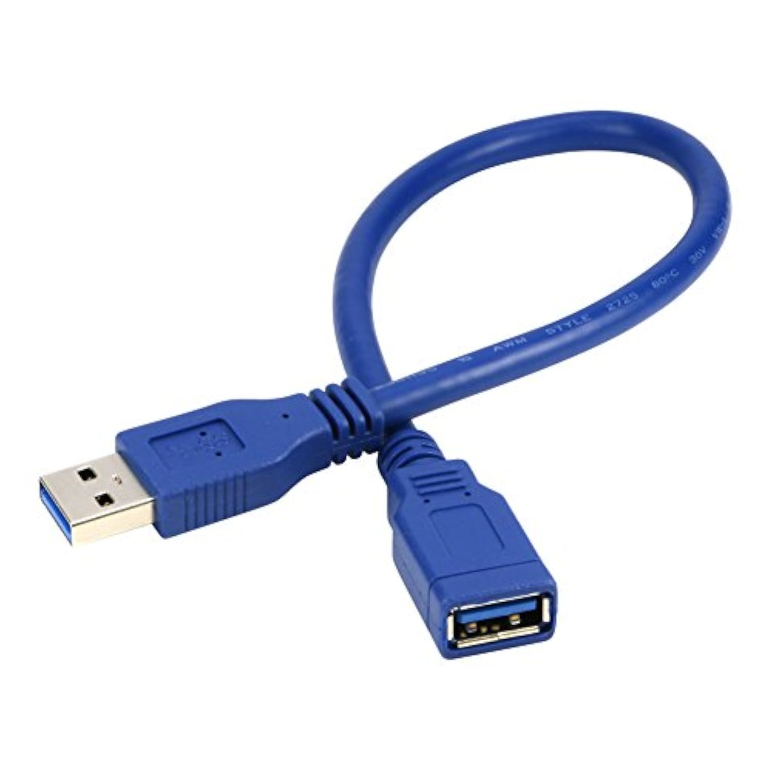 RIITOP Short USB 3.0 Extension Cable USB-A Extender Male to Female 5Gbps (1FT,2-Pack)