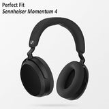 Silicone Earpads For Sennheiser Momentum 4, Sony Wh-1000Xm4, Wh-1000Xm3 Headphones, Replacement Ear Cushions (Black)