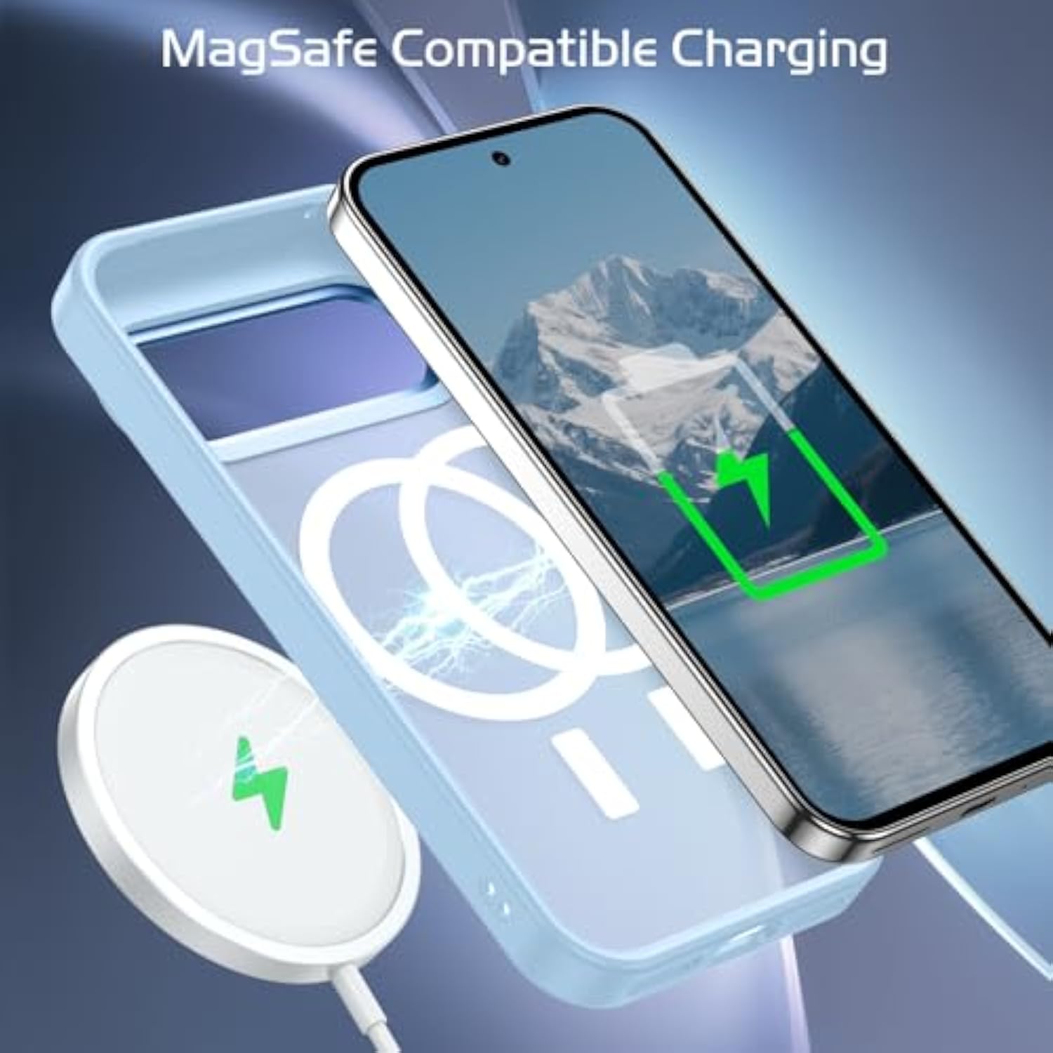 Magnetic For Google Pixel 10 Case/Pixel 10 Pro Case, [Compatible With Magsafe] [Translucent Matte] Slim Fit Shockproof Women Men Protective Case Cover For Google Pixel 10/10 Pro,Light Blue