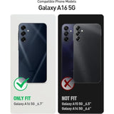 Compatible With Samsung Galaxy A16-5G Phone Case Pink/Aqua | Bling Sparkly Glitter Floating Liquid Waterfall Cute Cover, Women Girls Kids, Ring Holder Grip Diamond Wrist Strap Lanyard