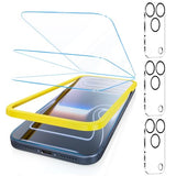 [3+3 Pack for iPhone 17 Pro Screen Protector, Anti-Blue Light, [Eye Protection] 9H+ Tempered Glass with Camera Lens Protector