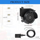 Inflatable Fan Replacement Christmas Inflatable Replacement Fan Blower 12V 1.2A With 3 Led Lights And 12V 1.5A Adapter B