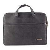 Leather Laptop Sleeve, 15.6" Portable Monitor Carrying Bag, Slim Protective Laptop Case Waterproof Durable For 13-15.6 Inch Laptops, Graphite Black