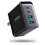 JOYROOM 67W USB C Charger Block, 4-Port Foldable GaN Wall Fast Charger Adapter Compact for iPhone 16/5/14 Pro Max, MacBook Pro/Air, iPad Pro/Air, Galaxy, Dell XPS, Pixel 7, Google Pixelbook