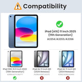 Moko Clear Case For (A16) 11Th Generation 2025 11-Inch/10Th Generation 2022 10.9 Inch, Lightweight Soft Tpu, Anti-Scratch Ultra Slim Protective Tablet Cover, Shockproof Impact Resistant, Clear