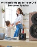 B06T3 Bluetooth 6.0 Receiver for Home Stereo, Knob Volume Control, RCA & 3.5mm AUX Jack, Wireless Audio Adapter for Old Speakers, Wired Speakers,