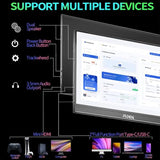 Portable Monitor 15.6Inch Fhd 1080P Usb C Hdmi Gaming Ultra-Slim Ips Display W/Smart Cover & Speakers,Hdr Plug&Play, External Monitor For Laptop Pc Phone Mac (15.6'' 1080P)