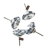 70Pcs 1Inch Rhinestone Sew Buttons Diamond Crystal Upholstery Nails Ta