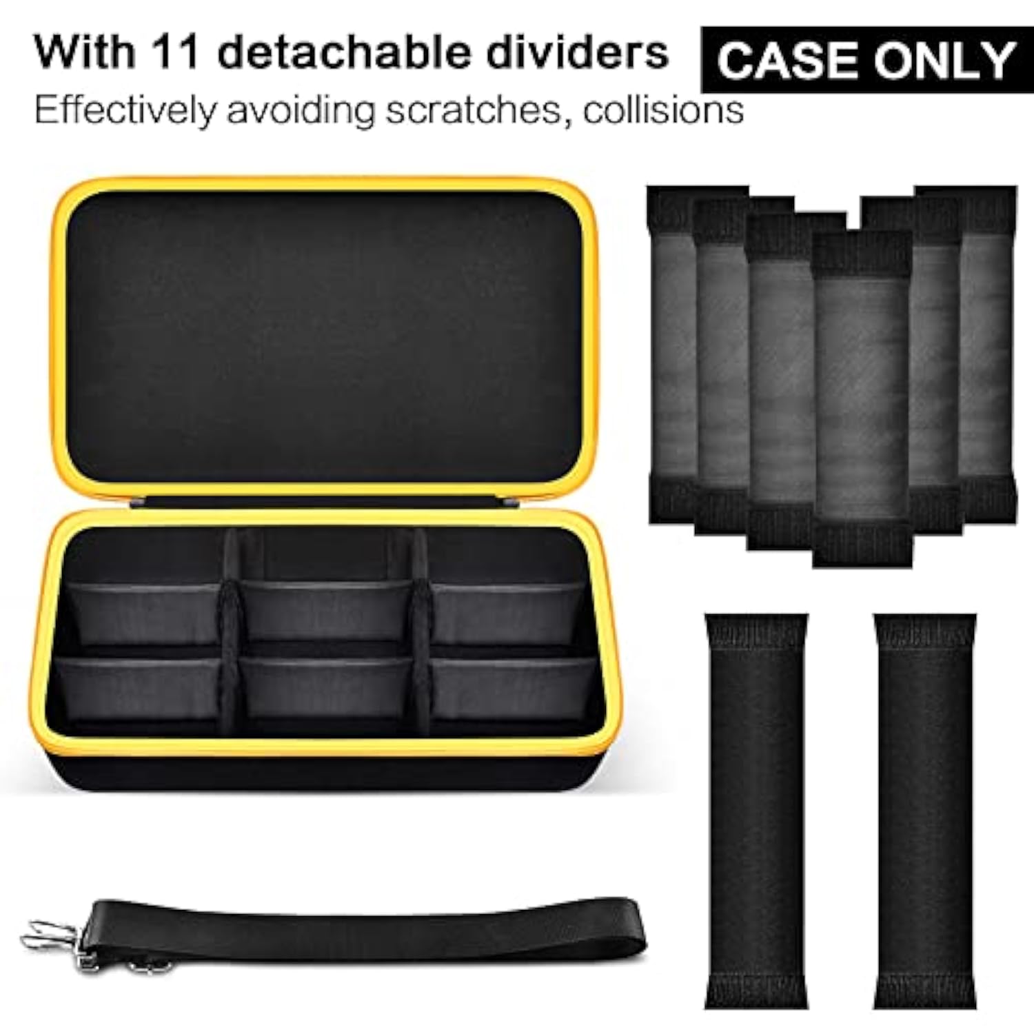 Extra Large Battery Storage Holder Case For Dewalt 20V/ 60V Max Xr Battery &Charger, Tool Batteries Pack Carrier Box For 20V 60V 2.0/3.0/4.0/5.0/6.0/9.0-Ah Batteries, Adapter - Black Inside