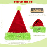 Kids Santa Hat?Velvet Christmas Hat With Funny Elf Monster Face For Baby Toddler?New Year Party Headwear (Kids)