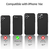 For Iphone 16E Case, Ultra-Thin Silky Soft Touch Lightweight Phone Cover, Slim Fit Anti-Scratch Matte Finish Back Shockproof Cases For Iphone 16E 6.1 Inch 2025, Black