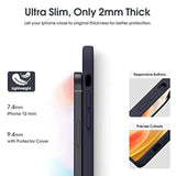 Liquid Silicone Case for iPhone 12 Mini, 4 Layer Phone Case Protective Cover with Camera Protection, Anti Fingerprint, and Wireless Charging, 5.4", Black