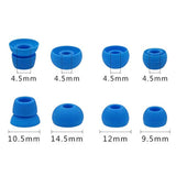 8Pcs Blue Replacement Eartips Earbuds Eargels Compatible With Beats By Dr Dre Powerbeats 2 Powerbeats 3 Wireless Stereo Earphones