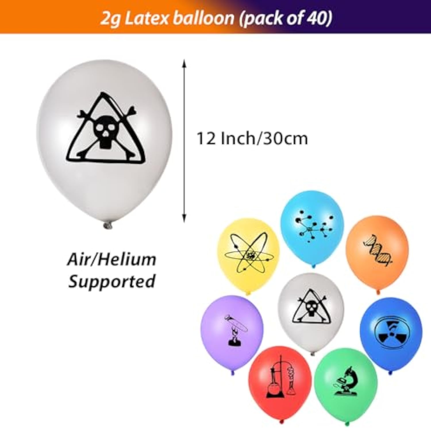 40 Pieces Science Party Balloons Decorations Science Latex Balloons Birthday Party Decorations For Scientist Lab Holiday Laboratory Supplies Decor