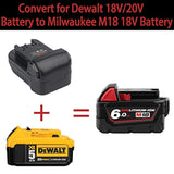 Dewalt to Milwaukee Battery Adapter 18V-20V for M18 Cordless Tools