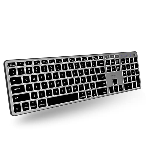 Backlit Bluetooth Keyboard For Mac - Compatible Apple Keyboard Wireless - Multi-Device For Macbook Pro/Air, Imac, Imac Pro, Mac Mini/Pro