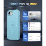 For Iphone 16E Phone Case: Iphone 16E 2025 Magnetic Matte Grade Drop Protection Phone Cover | Slim Anti-Slip Durable Shockproof Cases