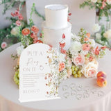 Florals Bridal Shower Decorations, Wedding Shower Games, Popular Bridal Shower Game, Put A Ring On It Game, 1 Sign And 50 Rings(Dsxn07)